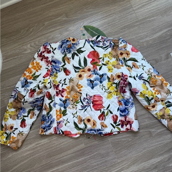 NWT Farm Rio Greek Garden Quilted Tie Coat Floral Cotton Sz XL - Picture 16 of 16